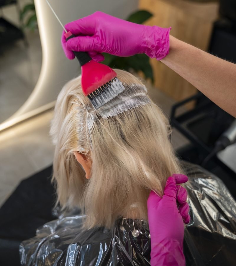 high-angle-woman-hair-salon
